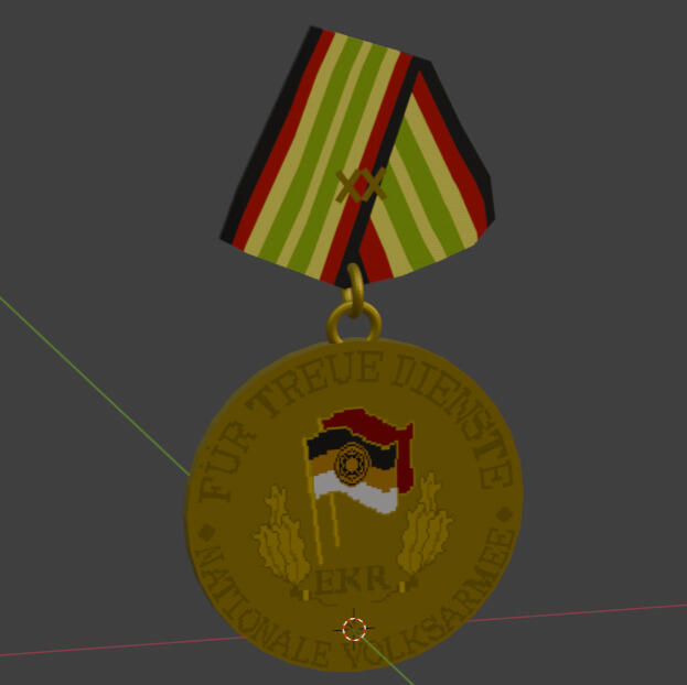 The model and texture for the "Medaille für treue Dienste in der Nationalen Volksarmee"